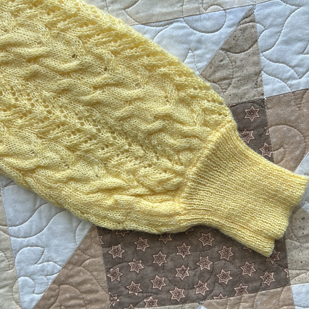 Yellow Women's Cardigan Sweater - Picture 2 of 7